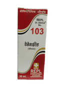 REPL Dr. Advice No. 103 homeopathic medicine box on a white background
