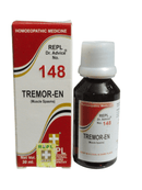 Homoeopathic medicine bottle and packaging with 'REPL Dr. Advice No. 148' on a white background