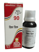REPL Dr. Advice No. 90 homeopathic medicine bottle and box on a white background