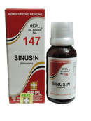 REPL DR. ADVICE NO. 147 SINUSIN FOR SINUSITIS TREATMENT HOMEOPATHIC MEDICINE 30ML bottle and box