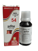 REPL Dr. Advice No. 54 homeopathic medicine bottle and packaging on a white background