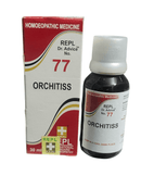 Orchitiss homeopathic medicine bottle and packaging on a white background