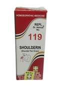 Box of Shoulderin shoulder pain drops with red and white design