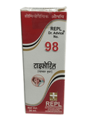 Red and white box with text and branding on a white background