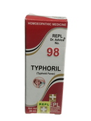 Typhoril homeopathic medicine packaging on a white background