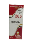 REPL Dr. Advice No. 205 homeopathic medicine packaging on a white background
