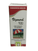 Vigoura 100 homoeopathic medicine box for women on a white background