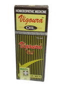 Box of Vigoura Oil homoeopathic medicine on a white background
