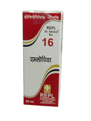 REPL Dr. Advice No. 16 homeopathic medicine bottle on a white background