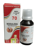 Noduless bottle and box packaging on a white background