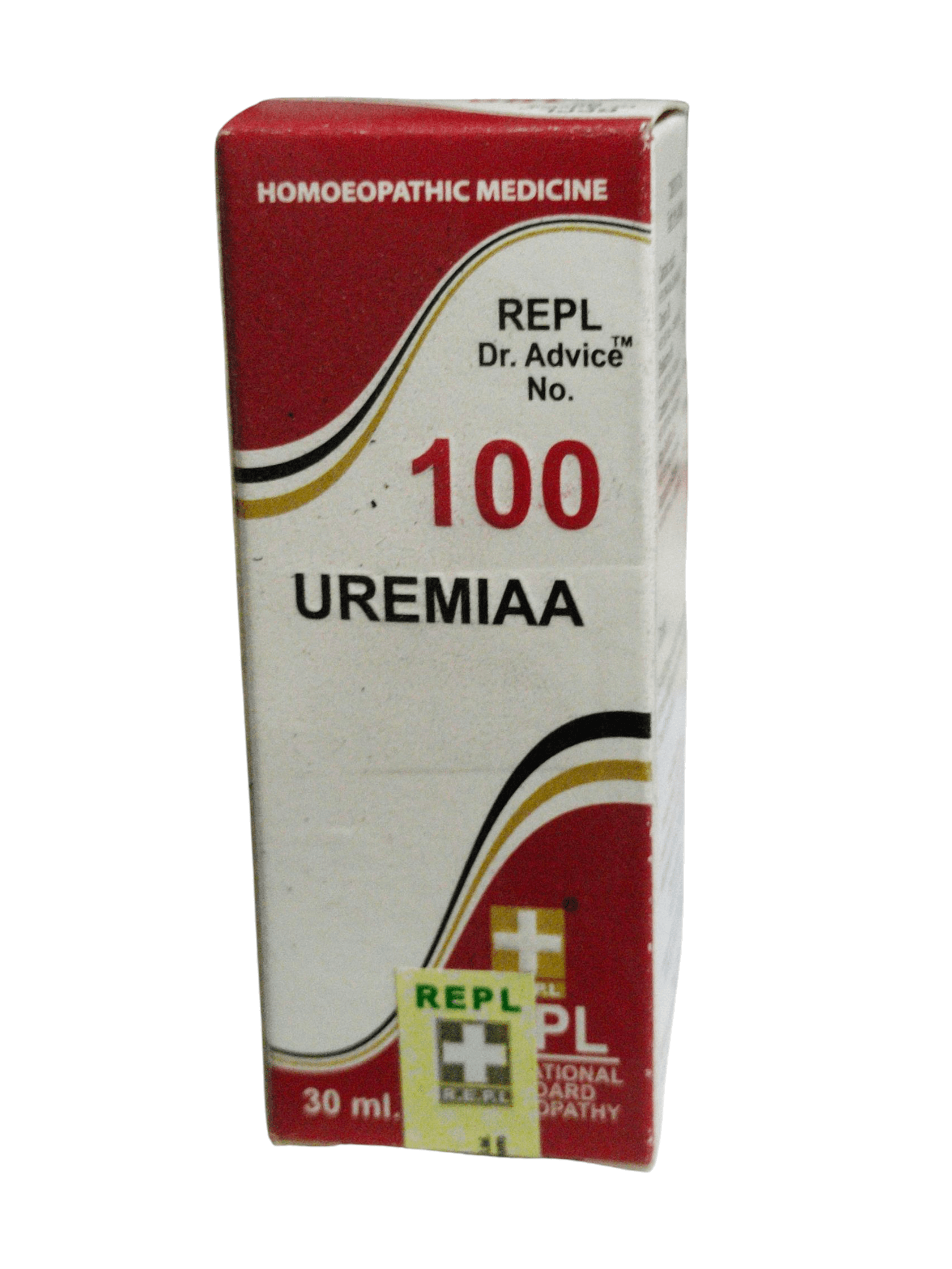 Box of Uremiaa homoeopathic medicine with red and white design