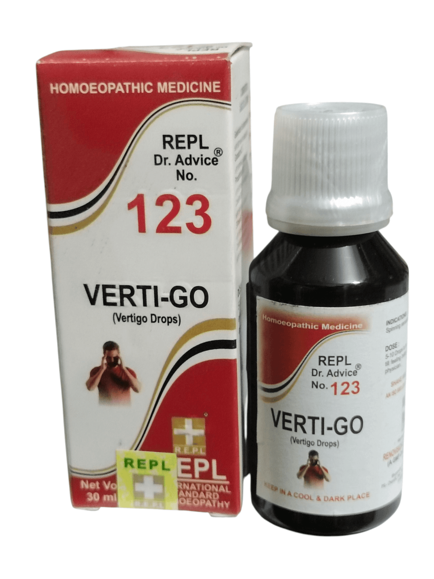 VERTI-GO bottle and packaging on a white background