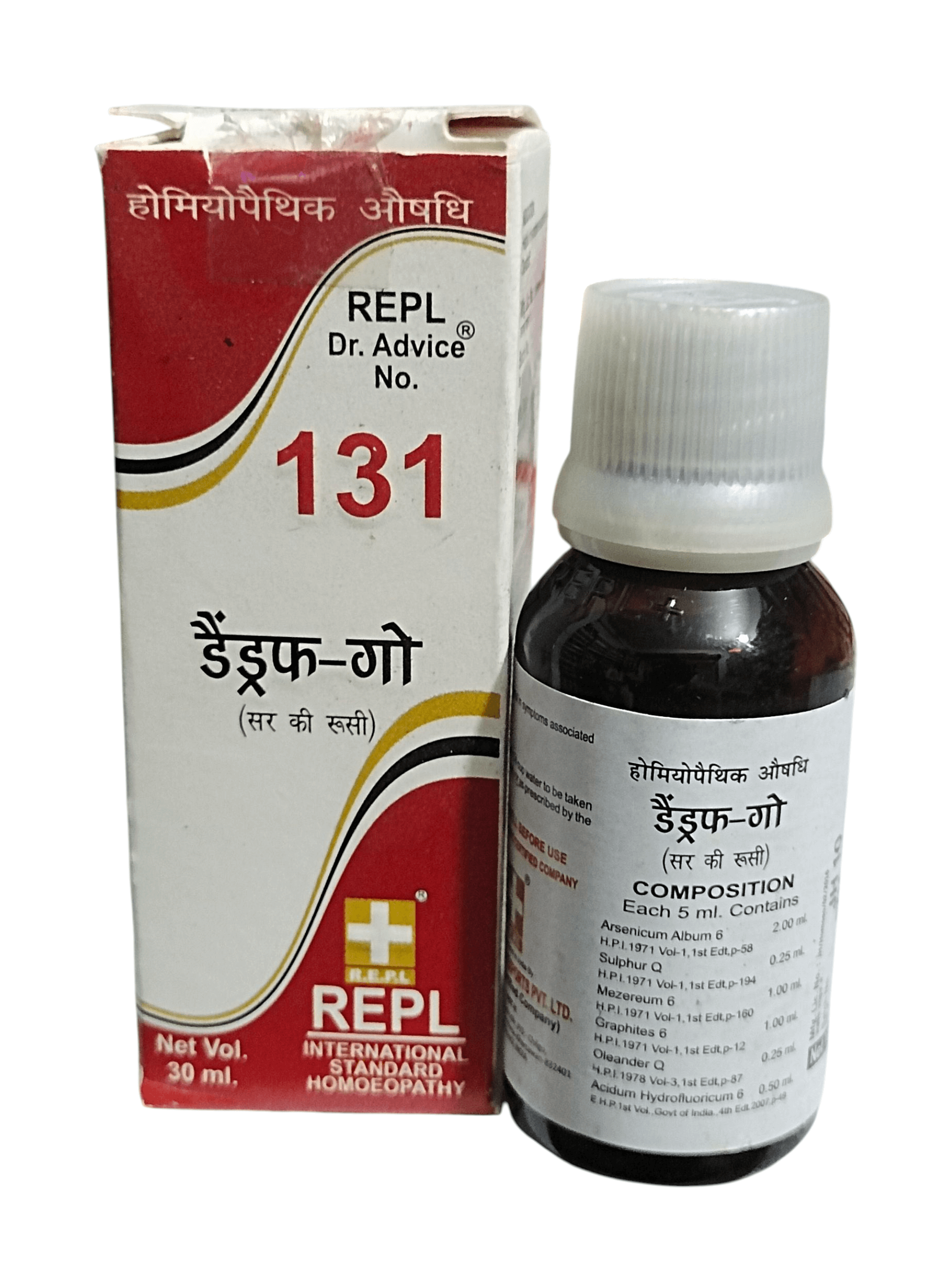 REPL Dr. Advice No. 131 bottle and packaging on a white background