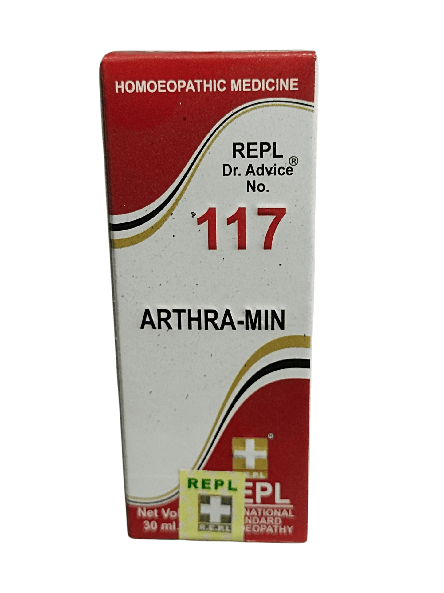 Box of Arthra-Min homoeopathic medicine with red and white design