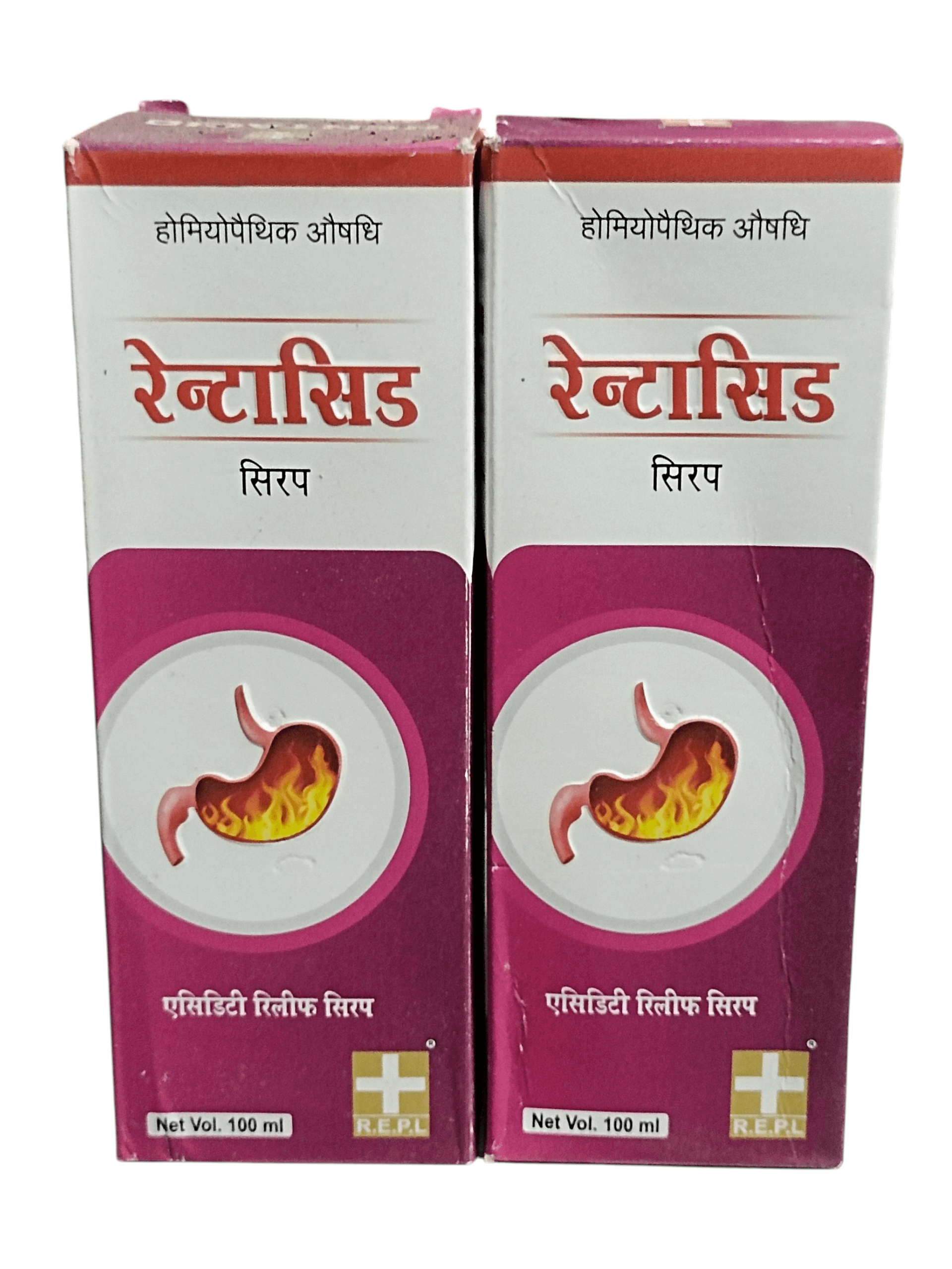 REPL RENTACID SYRUP HOMEOPATHIC MEDICINE 100ML USE FOR ACIDITY RELIEF (PACK OF 2)