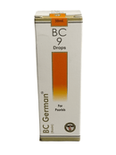 Box of BC German BC 9 Drops for Psoriasis on a white background