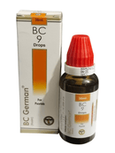 BC German BC 9 Drops bottle and packaging on a white background
