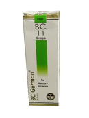 Box of BC 11 Drops for memory increase by BC German on a white background