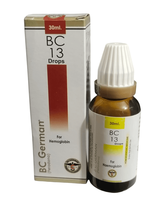 BC 13 Drops bottle and packaging on a white background