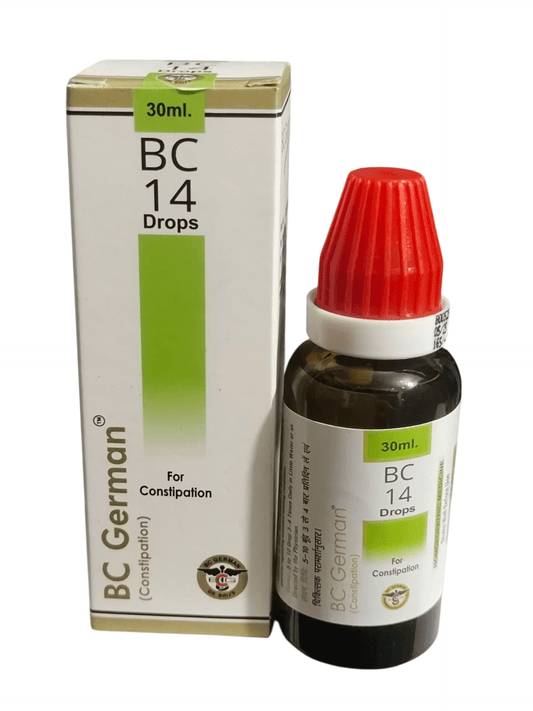 BC German BC 14 Drops bottle and packaging on a white background