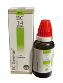BC German BC 14 Drops bottle and packaging on a white background