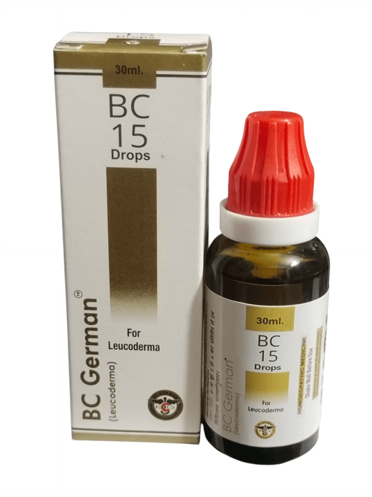 BC German BC 15 Drops bottle and packaging on a white background