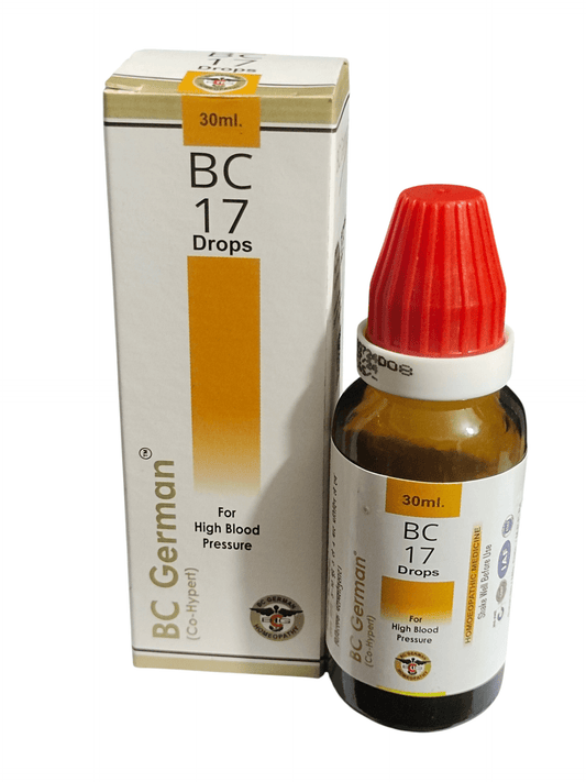 BC German BC 17 Drops bottle and packaging on a white background