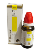 BC German BC 20 Drops bottle and packaging on a white background