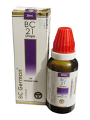 BC German BC 21 Drops bottle and packaging on a white background