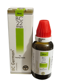 BC German BC 22 Drops bottle and packaging on a white background