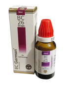 BC German BC 26 Drops bottle and packaging on a white background