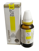 BC German BC 28 Drops bottle and packaging on a white background
