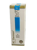 Box of BC 30 Drops for Thyroid Glands by BC German on a white background