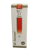 Box of BC 31 Drops with BC German branding on a white background