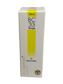 Box of BC 33 Drops for Nerve & Sleep on a white background