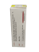 White box with text and branding on a white background