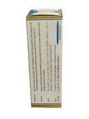 Box with text and branding on a white background