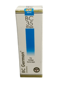 Box of BC German BC 35 Drops on a white background