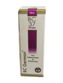 Box of BC 37 Drops for Tuberculosis and Pulmonary by BC German on a white background
