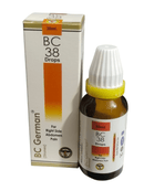 BC 38 Drops bottle and packaging on a white background