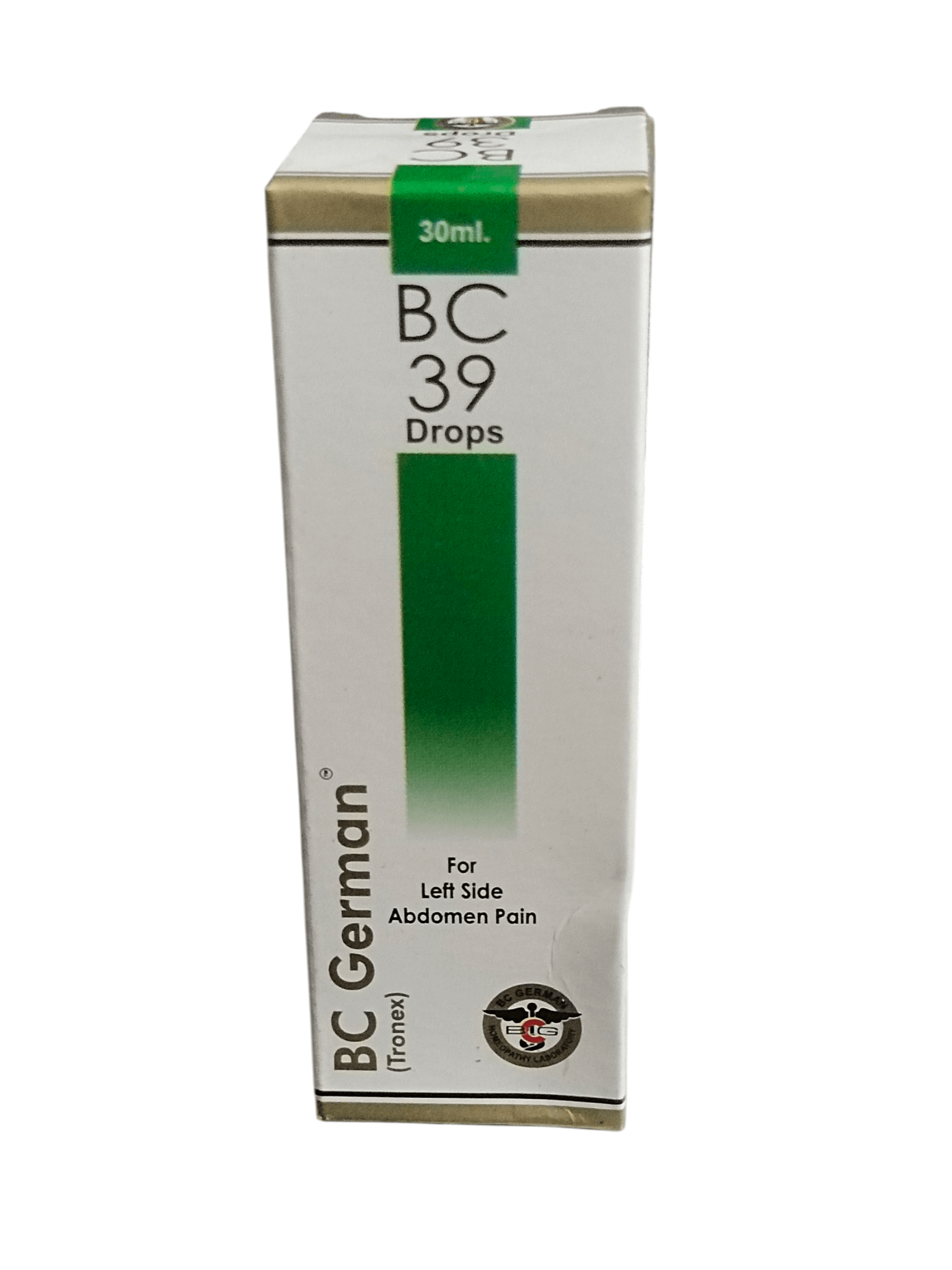 Box of BC German BC 39 Drops on a white background