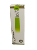 Box of BC 40 Drops with 'BC German' branding on a white background