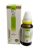BC German BC 40 Drops bottle and packaging on a white background