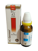 BC German BC 43 Drops bottle and packaging on a white background