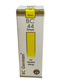 Box of BC 44 Drops for inhalant allergy on a white background