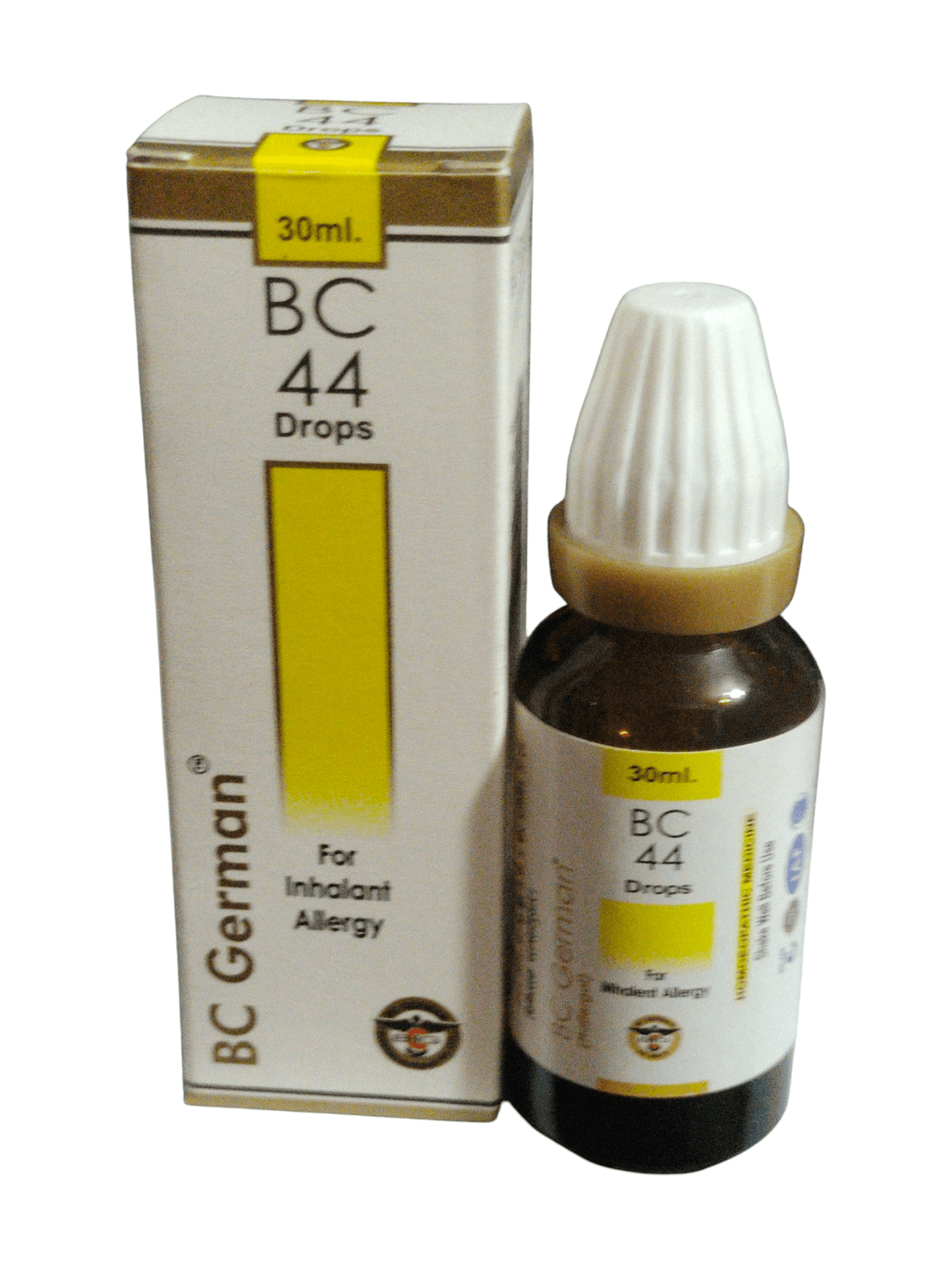 BC German BC 44 Drops bottle and packaging on a white background
