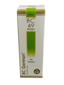 Box of BC German BC 49 Drops for Tumour on a white background