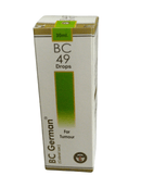 Box of BC German BC 49 Drops for Tumour on a white background