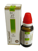 BC German BC 49 Drops bottle and packaging on a white background