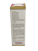 Medicinal bottle with label on a white background